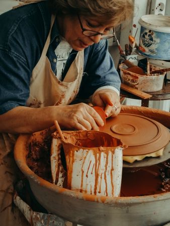 Fiasca in terracotta ingobbiata — 3